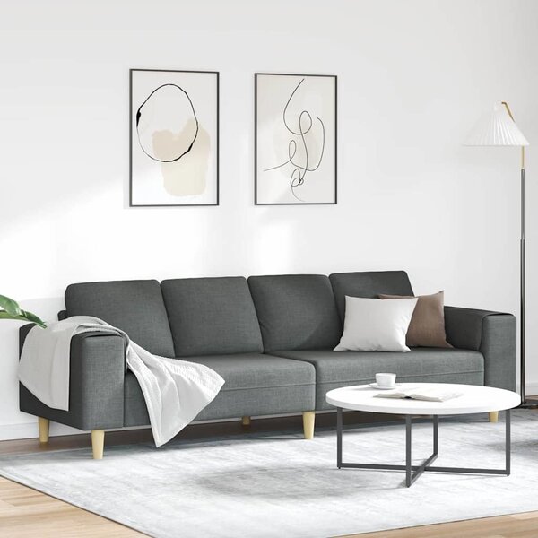 VidaXL Pohovka do obývacího pokoje 250 x 77 x 76 cm Polyester [3335089] Barva: Tmavě zelená