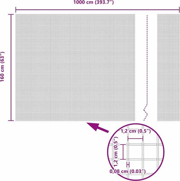 VidaXL Zemní upevnění svařované drátěné ploty 10 x 1,6 m [3351706] Barva: Zelená