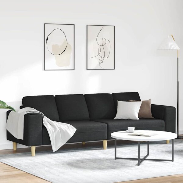 VidaXL Pohovka do obývacího pokoje 250 x 77 x 76 cm Polyester [3335089] Barva: Tmavě zelená