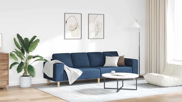 VidaXL Pohovka do obývacího pokoje 250 x 77 x 76 cm Polyester [3335089] Barva: Tmavě zelená