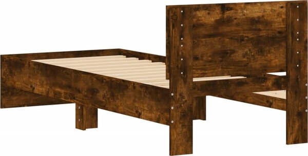VidaXL Rám postele s čelem 90 x 190 cm Kompozitní dřevo [838656] Barva: Černý dub