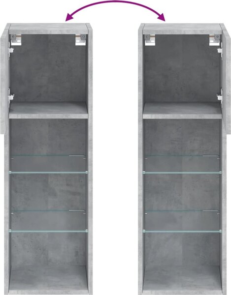 VidaXL TV skříňky s LED osvětlením 2 ks 30,5 x 30 x 90 cm [837008] Barva: dub sonoma