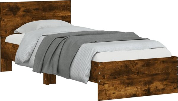 VidaXL Rám postele s čelem 90 x 190 cm Kompozitní dřevo [838656] Barva: Černý dub