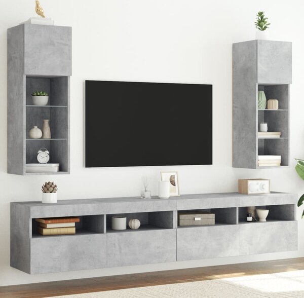 VidaXL TV skříňky s LED osvětlením 2 ks 30,5 x 30 x 90 cm [837008] Barva: dub sonoma