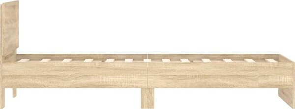 VidaXL Rám postele s čelem 90 x 190 cm Kompozitní dřevo [838656] Barva: Černý dub