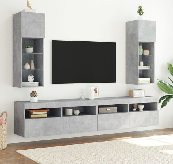 VidaXL TV skříňky s LED osvětlením 2 ks 30,5 x 30 x 90 cm [837008] Barva: dub sonoma