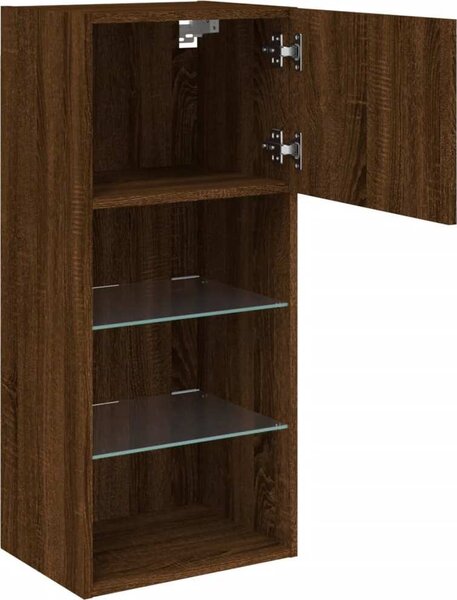 VidaXL TV skříňky s LED osvětlením 2 ks 40,5 x 30 x 90 cm [837048] Barva: dub sonoma