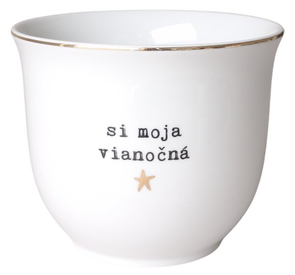 Porcelánový obal na květináč Si moja vianočná hviezda 13 cm – SK