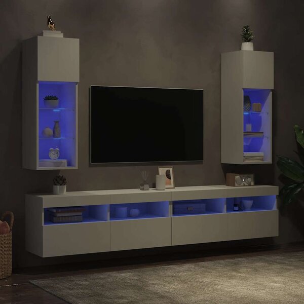 VidaXL TV skříňky s LED osvětlením 2 ks 30,5 x 30 x 90 cm [837008] Barva: dub sonoma