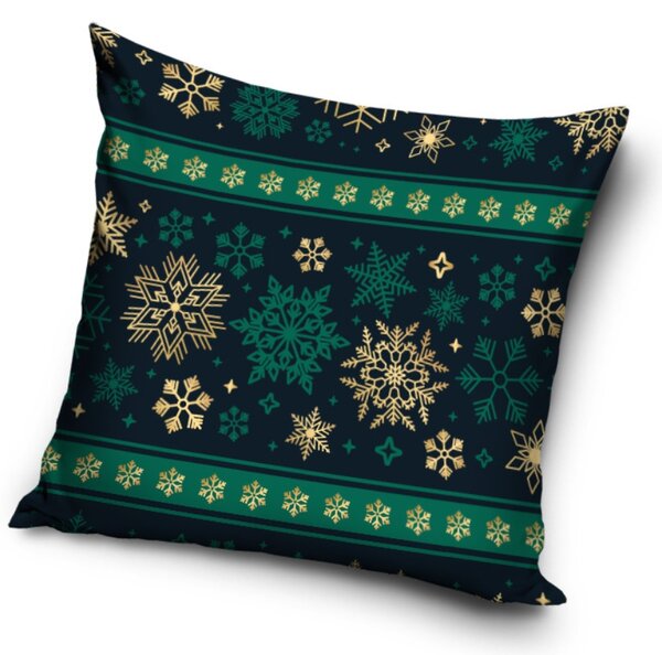 Tip Trade Vánoční polštářek Zelená bordura 40x40 cm