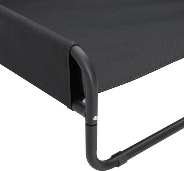 VidaXL Psí postel 57 x 57 x 24 cm Ocel [172600] Barva: Černá