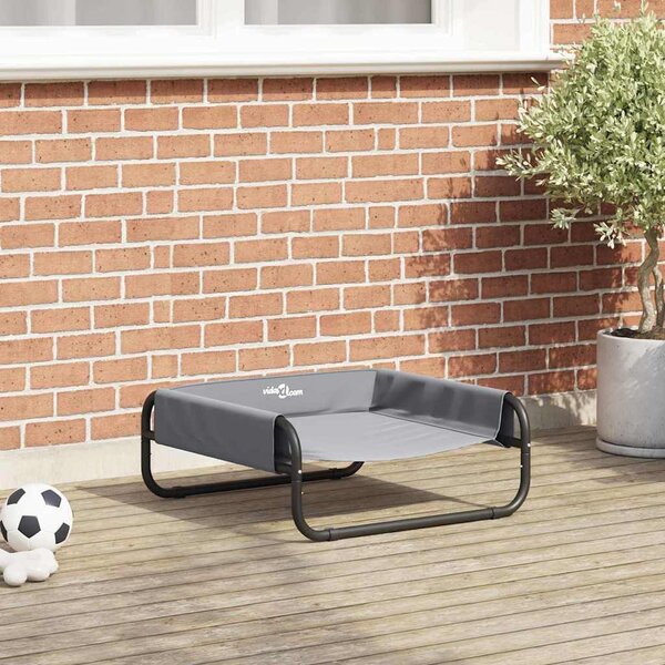 VidaXL Psí postel 57 x 57 x 24 cm Ocel [172600] Barva: Černá
