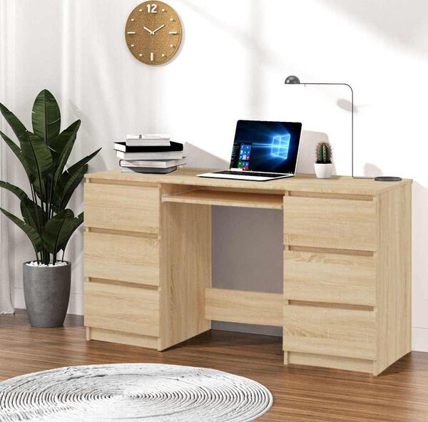 VidaXL Psací stůl 140 x 50 x 77 cm kompozitní dřevo [800816] Barva: Betonová šedá