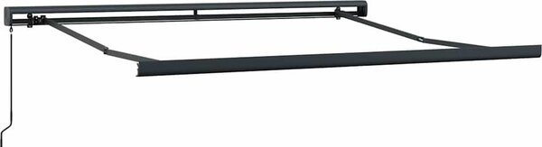 VidaXL Kazetová markýza s ručním ovládáním 400 x 300 cm [3052671] Barva: oranžová a hnědá (antracitový rám)