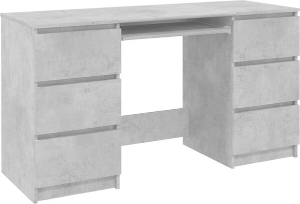 VidaXL Psací stůl 140 x 50 x 77 cm kompozitní dřevo [800816] Barva: Betonová šedá