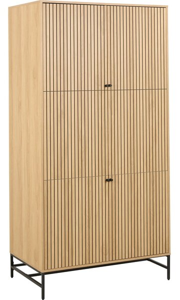Šatní skříň v dekoru dubu v přírodní barvě 99x200x60 cm Albany – Actona