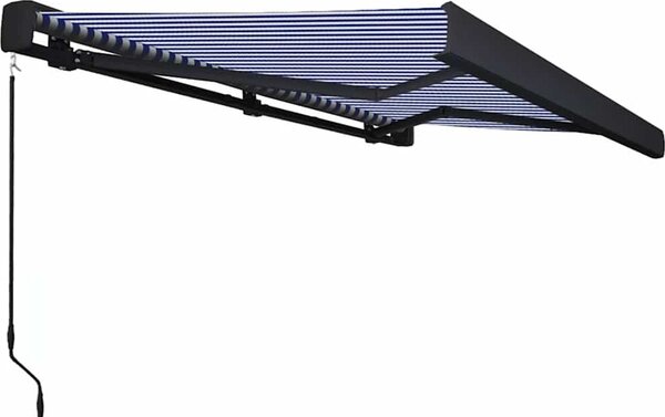 VidaXL Kazetová markýza s ručním ovládáním 400 x 300 cm [3052671] Barva: oranžová a hnědá (antracitový rám)