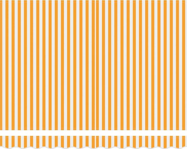VidaXL Kazetová markýza s ručním ovládáním 400 x 300 cm [3052671] Barva: oranžová a hnědá (antracitový rám)
