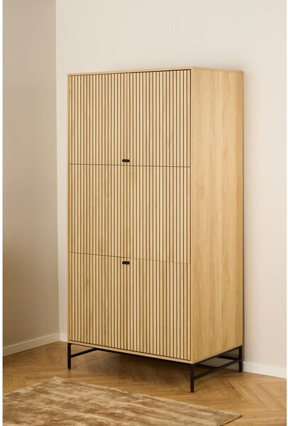 Šatní skříň v dekoru dubu v přírodní barvě 99x200x60 cm Albany – Actona