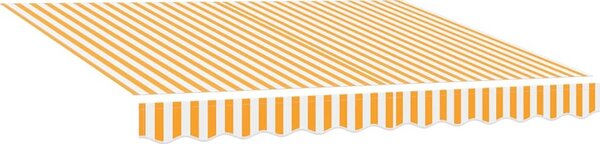 VidaXL Kazetová markýza s ručním ovládáním 400 x 300 cm [3052671] Barva: oranžová a hnědá (antracitový rám)