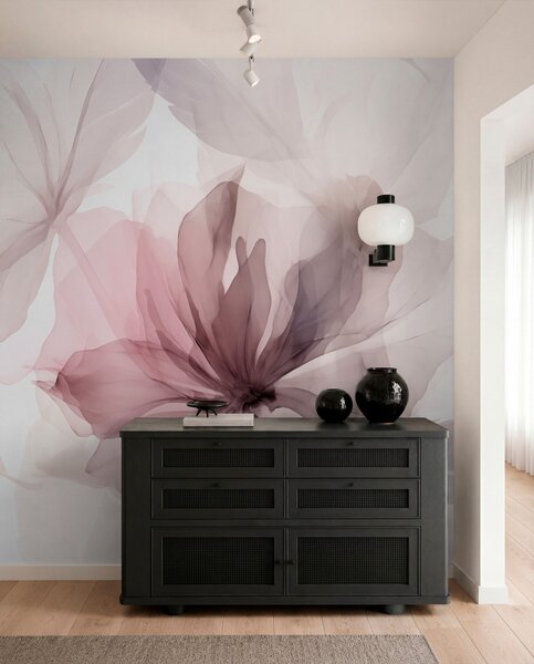 Fototapety Pomíjivé květiny v jemných pastelových barvách, Fototapety akvarel, w02755 : uwalls.cz