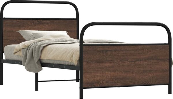 VidaXL Rám postele bez matrace 90x200 cm kompozitní dřevo [4100269] Barva: kouřový dub