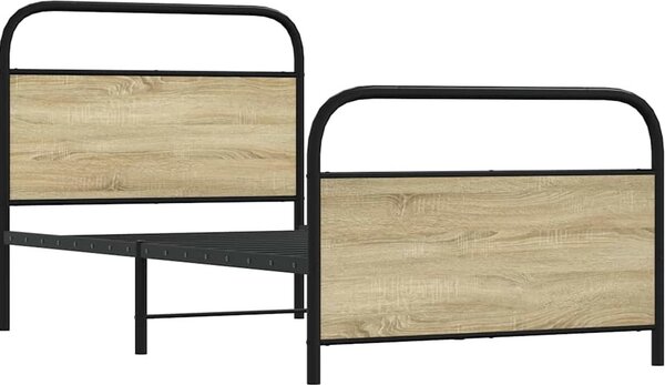 VidaXL Rám postele bez matrace 90x200 cm kompozitní dřevo [4100269] Barva: kouřový dub