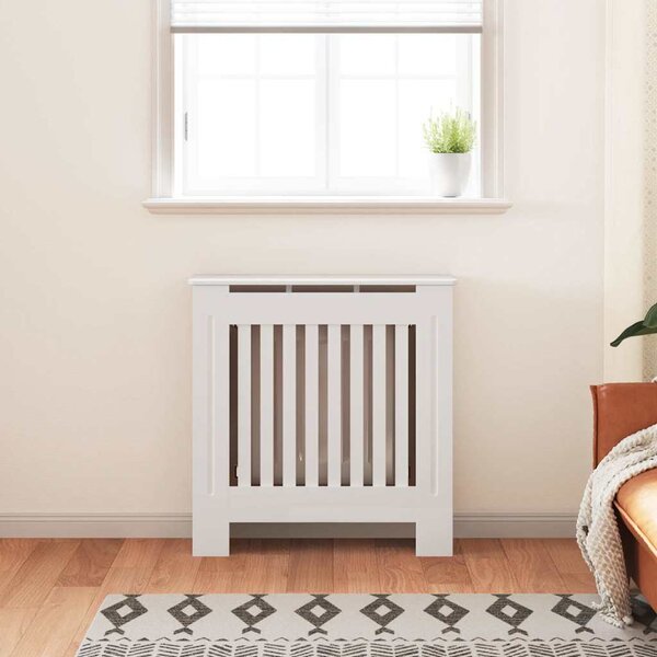VidaXL Kryt radiátoru 78 x 19 x 81,5 cm Kompozitní dřevo [325562] Barva: Bílá
