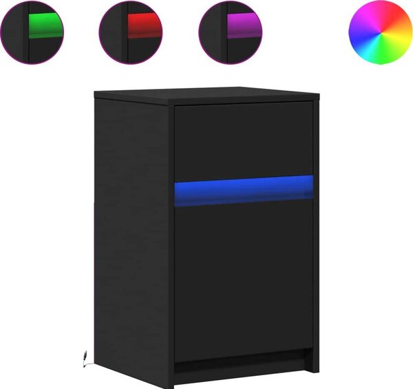 VidaXL LED noční skříňka 38 x 34 x 61 cm Kompozitní dřevo [852000] Barva: dub sonoma