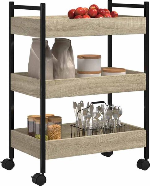 VidaXL Kuchyňský vozík 50 x 30 x 70 cm kompozitní dřevo [842357] Barva: dub artisan