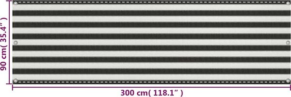 VidaXL Balkonová zástěna 90 x 300 cm HDPE [310840] Barva: krémová