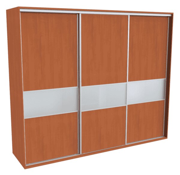 Šatní skříň FLEXI 3 s dělenými dveřmi Matelux Varianta barvy: Olše, Šířka: 240 cm, Výška: 220 cm