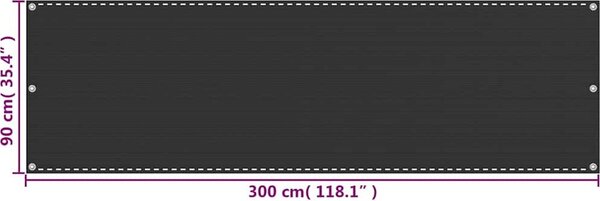VidaXL Balkonová zástěna 90 x 300 cm HDPE [310840] Barva: krémová