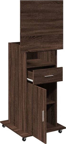 VidaXL Přednáškový pult s kolečky a zásuvkou 55 x 55 x 107 cm [848026] Barva: Bílá