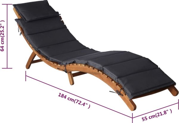 VidaXL Zahradní lehátko 2 ks Masivní akátové dřevo [3155472] Barva: světle šedá