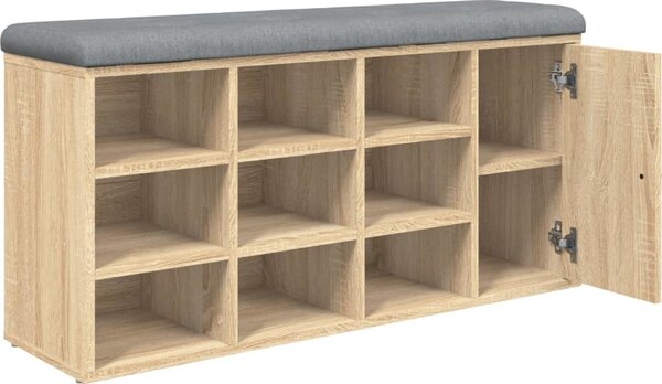 VidaXL Lavice s botníkem 102x32x50 cm Engineered Wood [835091] Barva: Betonová šedá