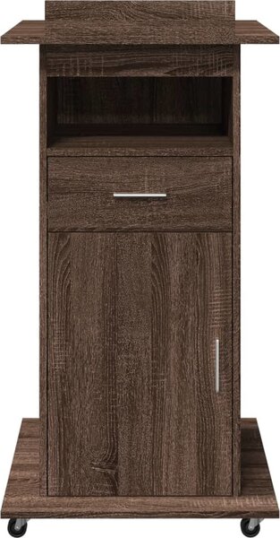 VidaXL Přednáškový pult s kolečky a zásuvkou 55 x 55 x 107 cm [848026] Barva: Bílá