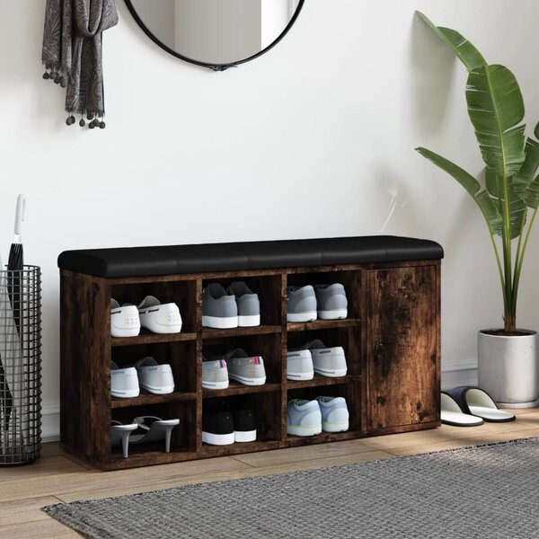 VidaXL Lavice s botníkem 102x32x50 cm Engineered Wood [835091] Barva: Betonová šedá