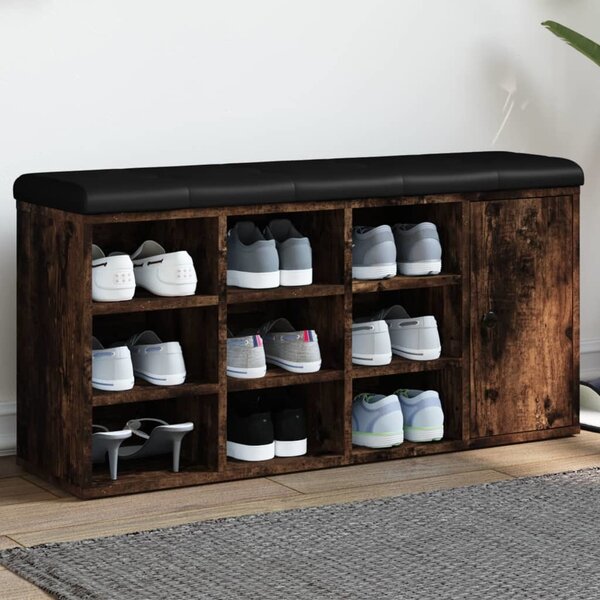 VidaXL Lavice s botníkem 102x32x50 cm Engineered Wood [835091] Barva: Betonová šedá