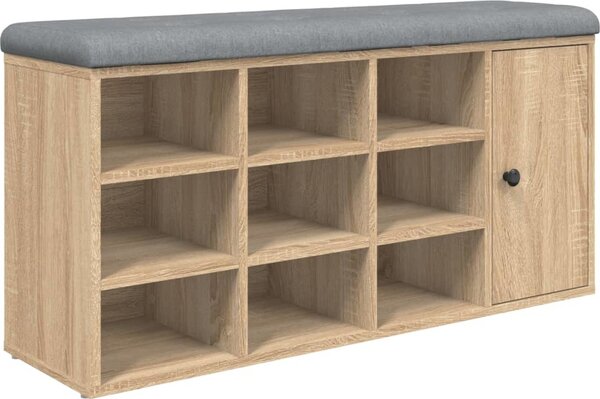VidaXL Lavice s botníkem 102x32x50 cm Engineered Wood [835091] Barva: Betonová šedá