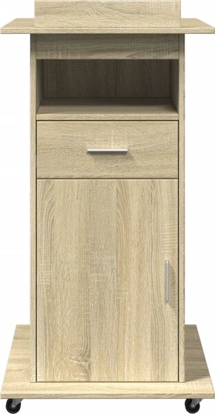VidaXL Přednáškový pult s kolečky a zásuvkou 55 x 55 x 107 cm [848026] Barva: Bílá