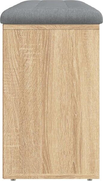 VidaXL Lavice s botníkem 102x32x50 cm Engineered Wood [835091] Barva: Betonová šedá
