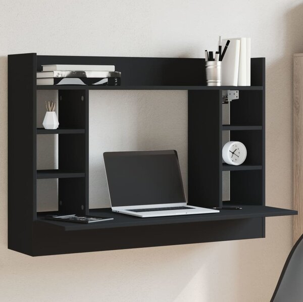 VidaXL Nástěnný psací stůl 105 x 48 x 75 cm kompozitní dřevo [847974] Barva: šedá sonoma