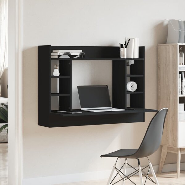 VidaXL Nástěnný psací stůl 105 x 48 x 75 cm kompozitní dřevo [847974] Barva: šedá sonoma