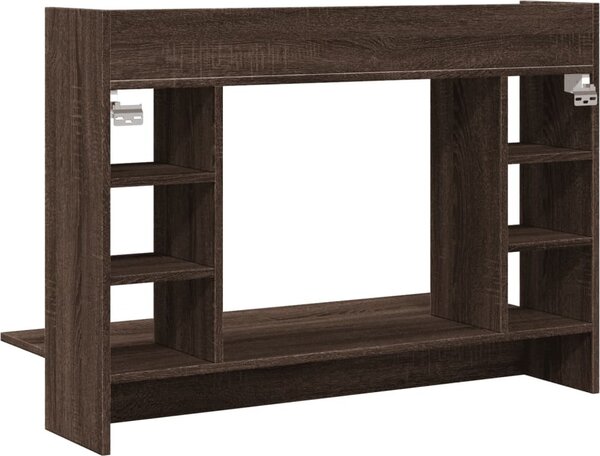VidaXL Nástěnný psací stůl 105 x 48 x 75 cm kompozitní dřevo [847974] Barva: šedá sonoma
