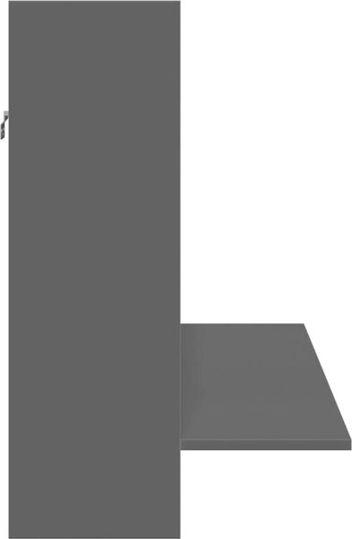 VidaXL Nástěnný psací stůl 105 x 48 x 75 cm kompozitní dřevo [847974] Barva: šedá sonoma