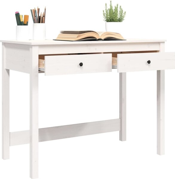 VidaXL Psací stůl se zásuvkami 100x50x78 cm masivní borové dřevo [824644] Barva: Přírodní