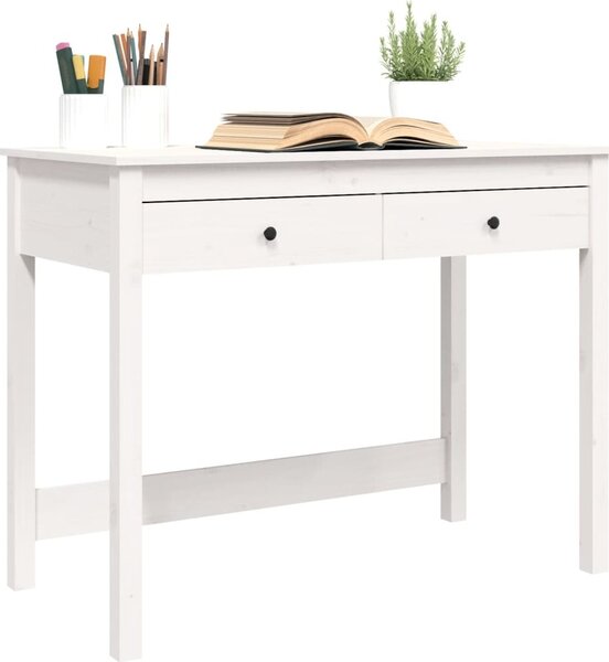 VidaXL Psací stůl se zásuvkami 100x50x78 cm masivní borové dřevo [824644] Barva: Přírodní