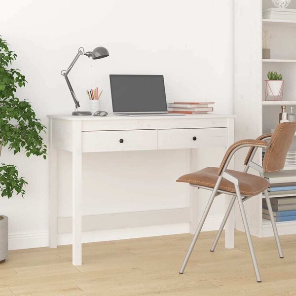 VidaXL Psací stůl se zásuvkami 100x50x78 cm masivní borové dřevo [824644] Barva: Přírodní