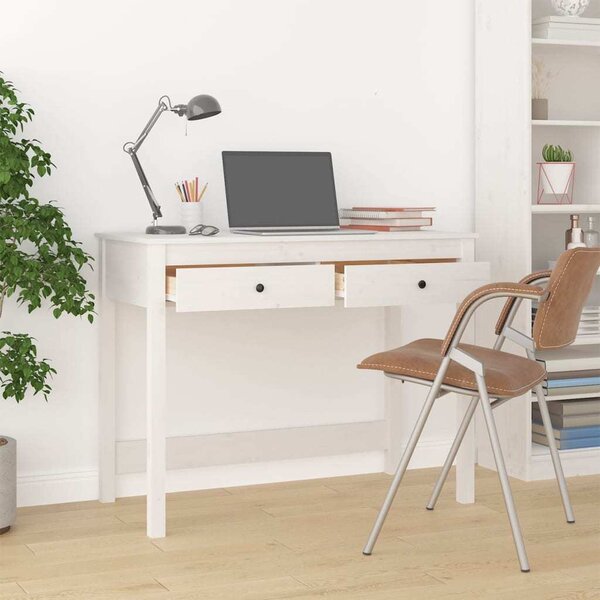 VidaXL Psací stůl se zásuvkami 100x50x78 cm masivní borové dřevo [824644] Barva: Přírodní